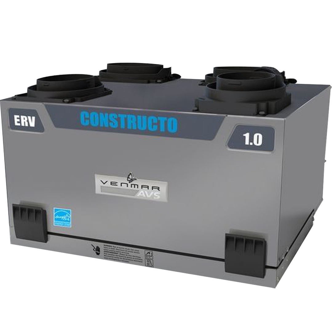 Constructo 1.0 ERV Top Port Shop Air Exchangers Metalworks HVAC